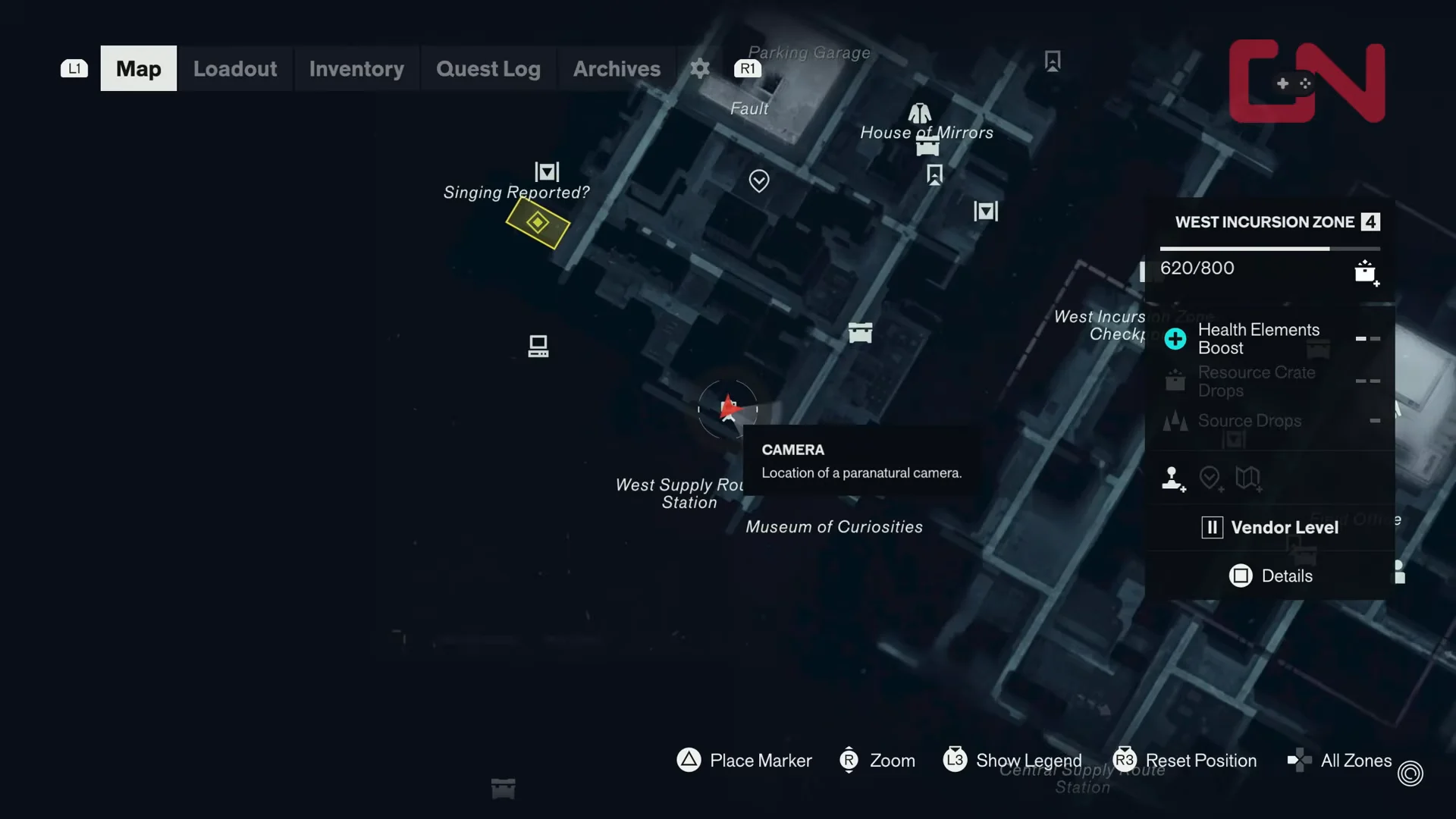 Second Camera Map Position
