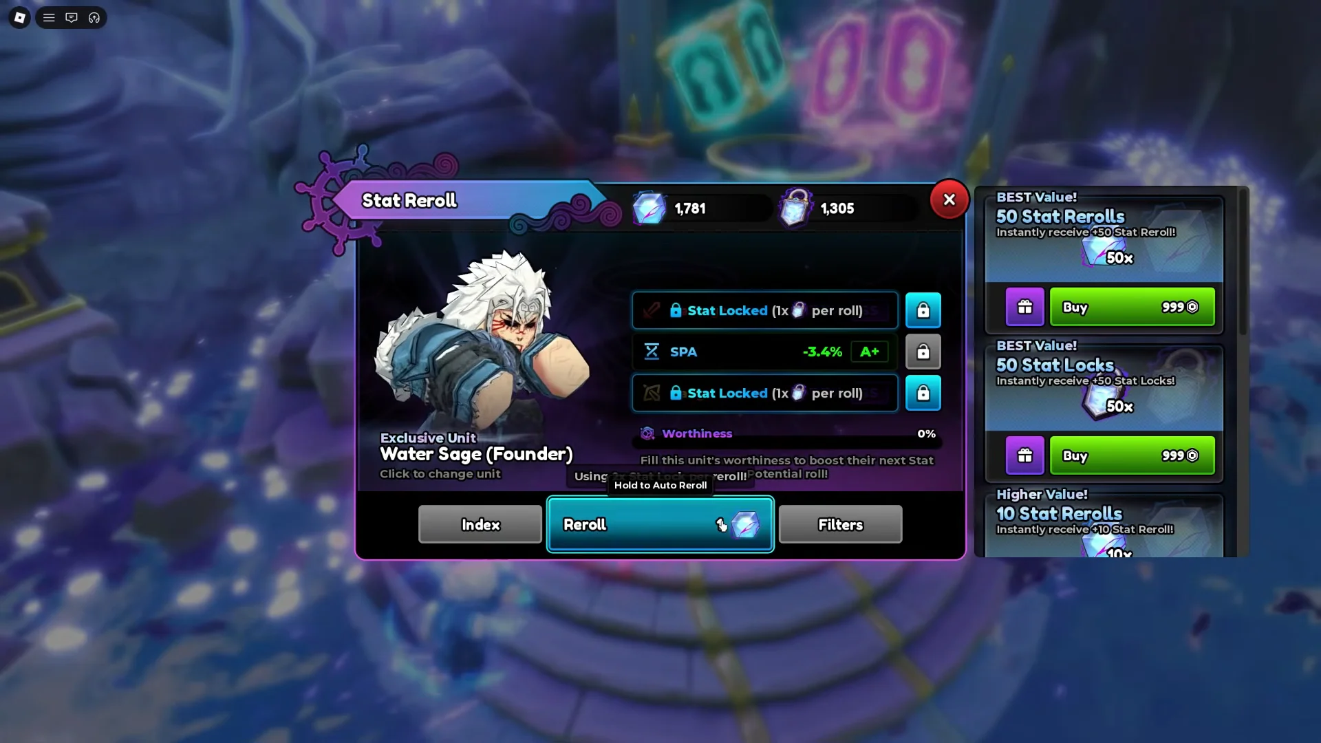 Stat Rerolling & Evolution Check