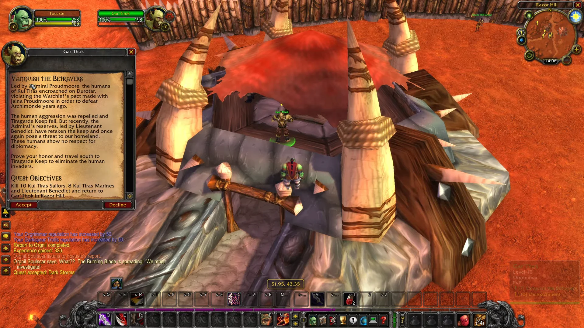 Accepting Quest Vanquish the Betrayers