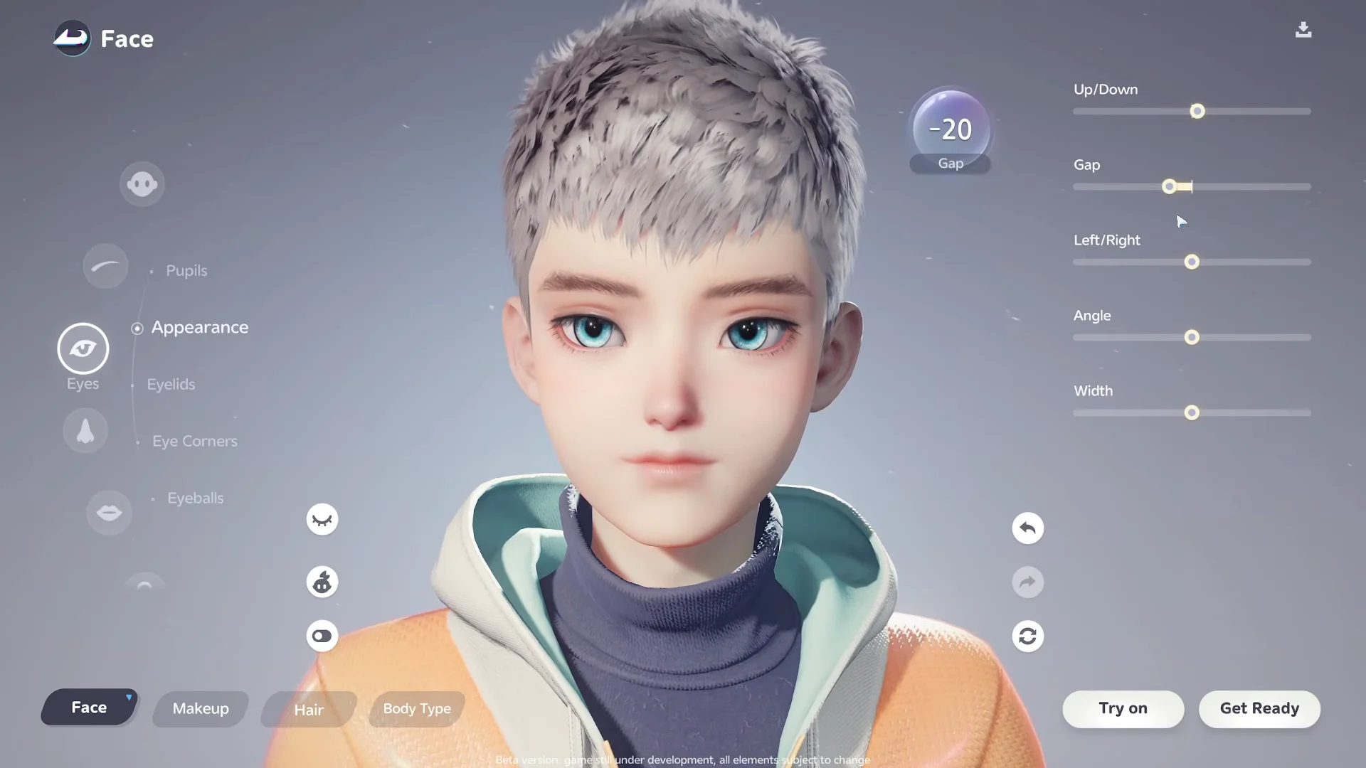 Male Eyebrows and Eye Settings