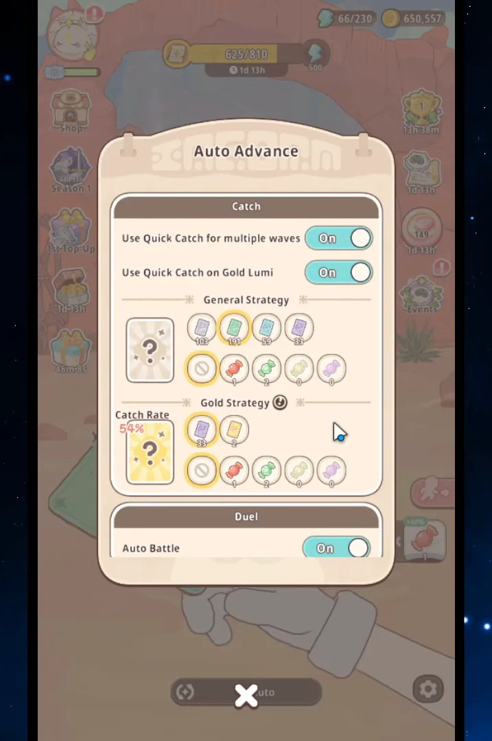 Auto Advance Settings