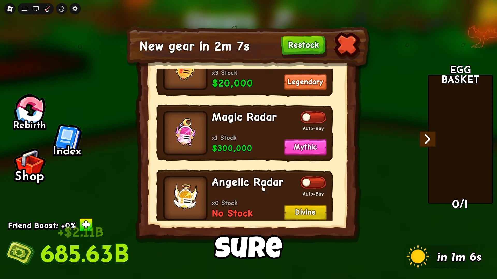 Radar Upgrades in Gear Shop