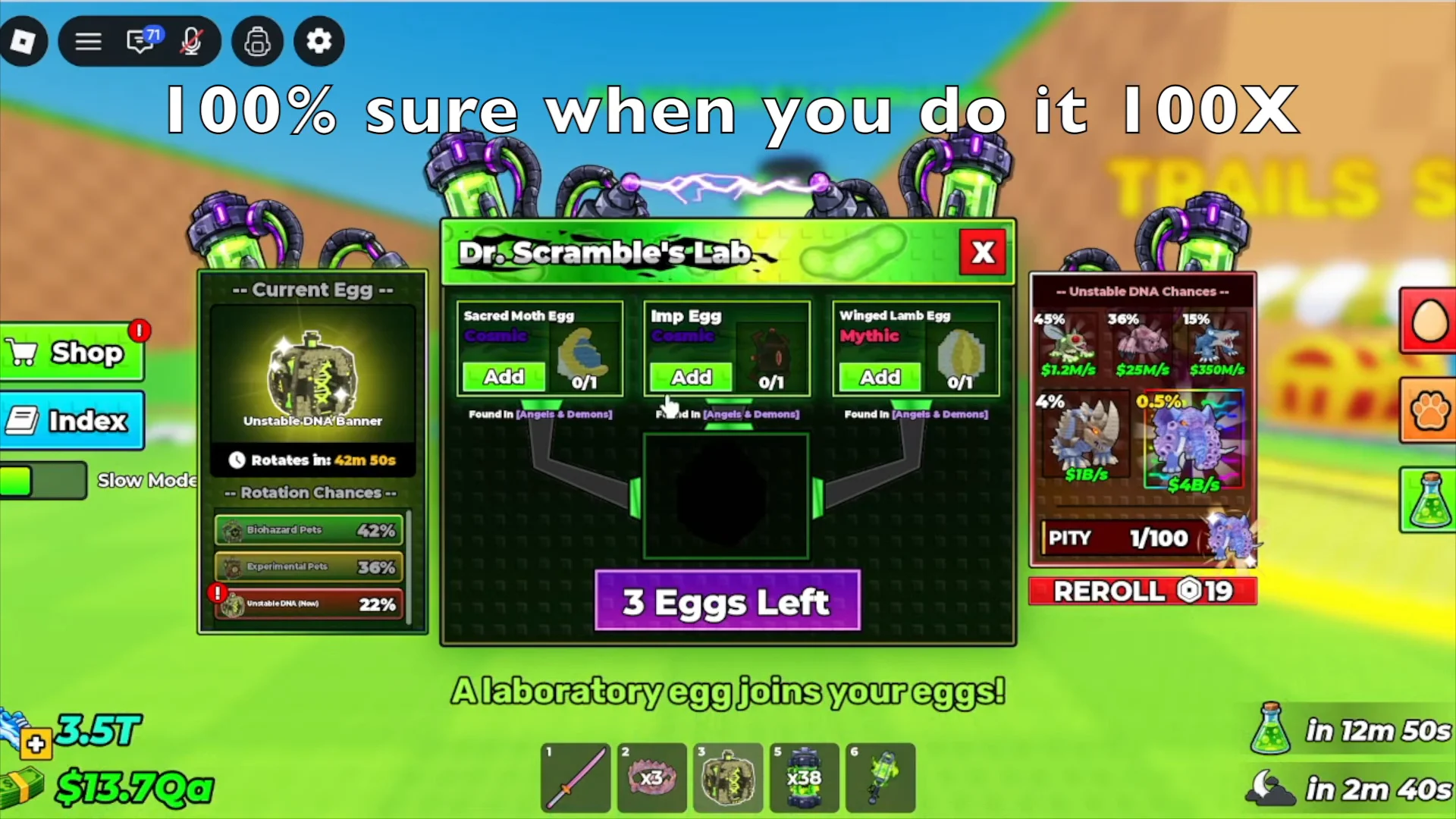 Egg Sacrifice & Pity System