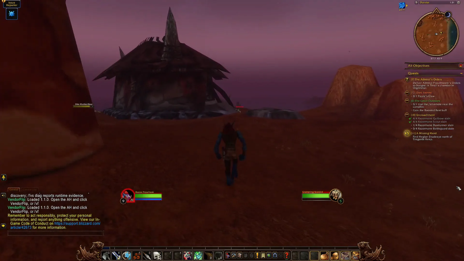 Approaching the Ruined Hut