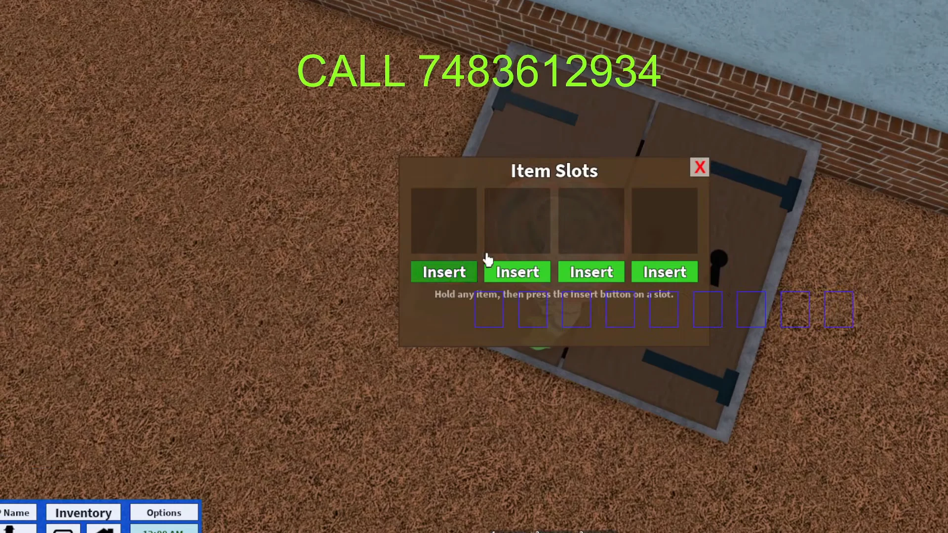 Opening Item Slots interface