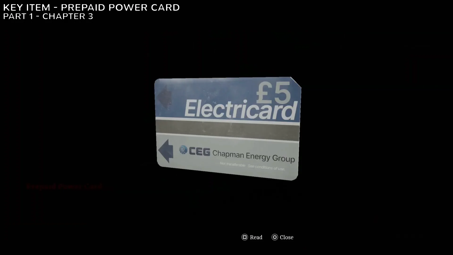 Key Item: Prepaid Power Card