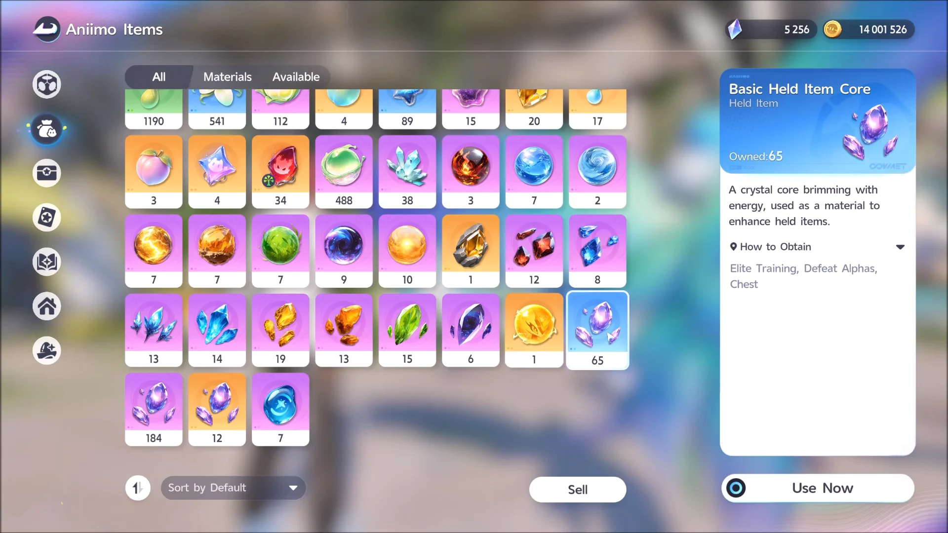 Elemental Shards & Item Cores