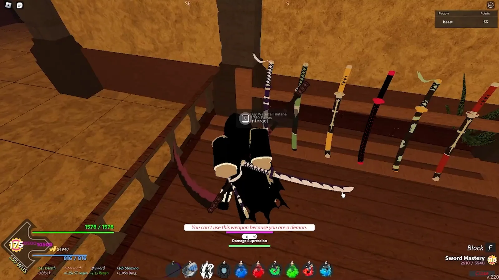 Katana Types and Stats