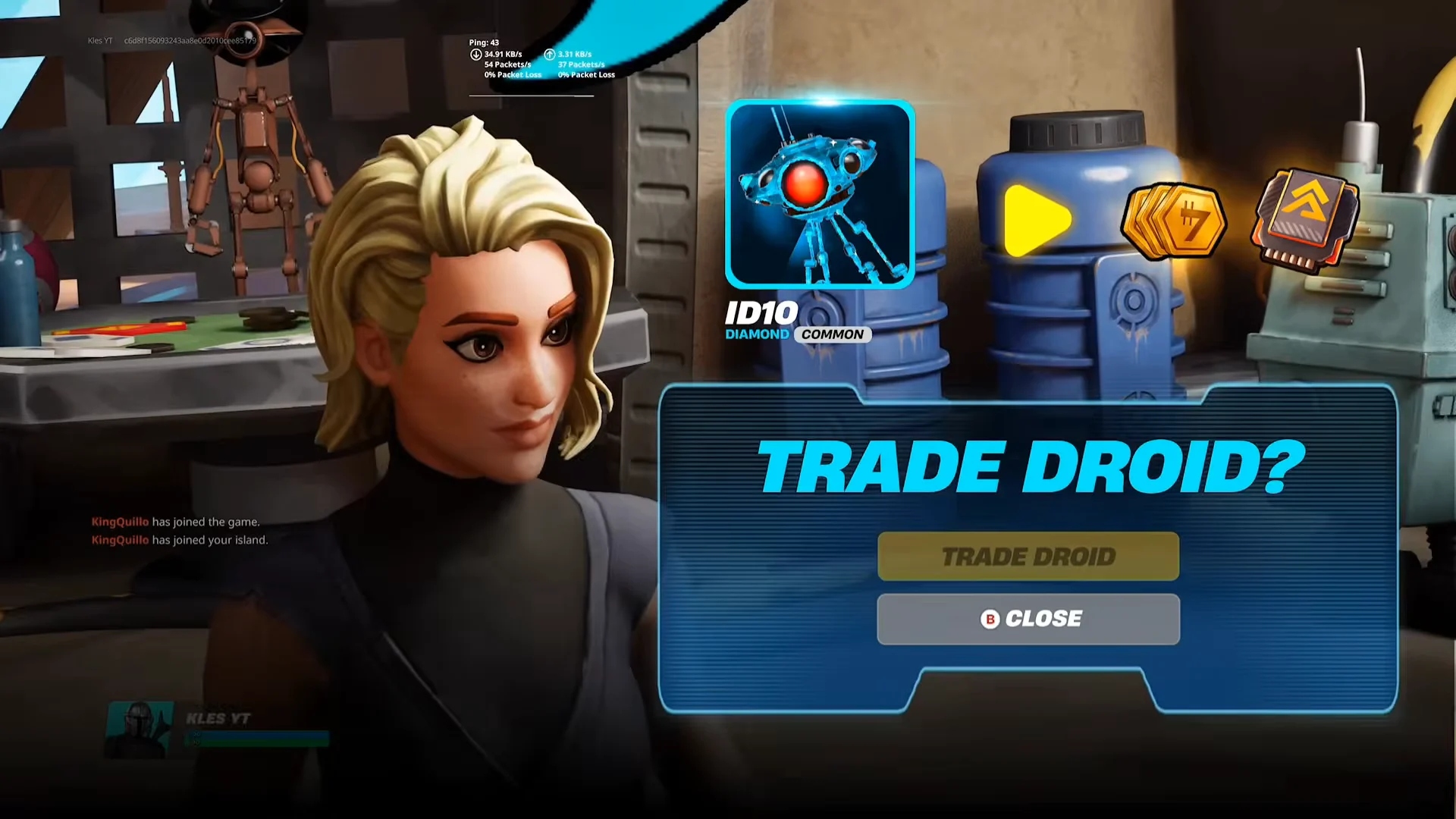 Cantina Droid Trade Requests