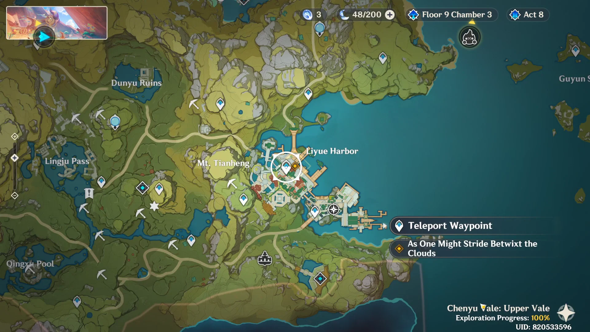 Teleporting to Liyue Harbor