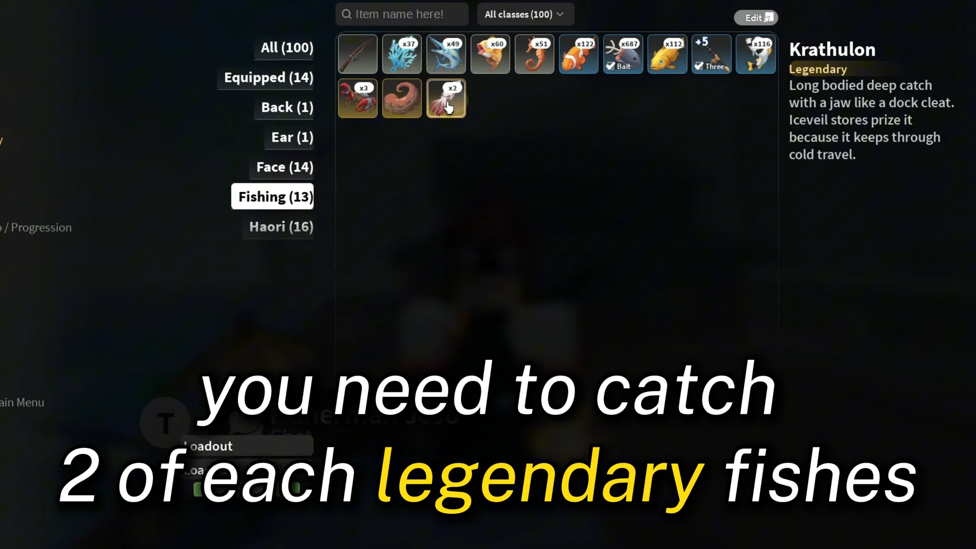 Legendary Fish Requirements