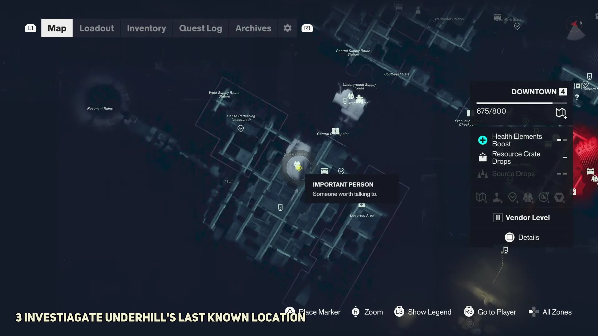 Downtown map inspection