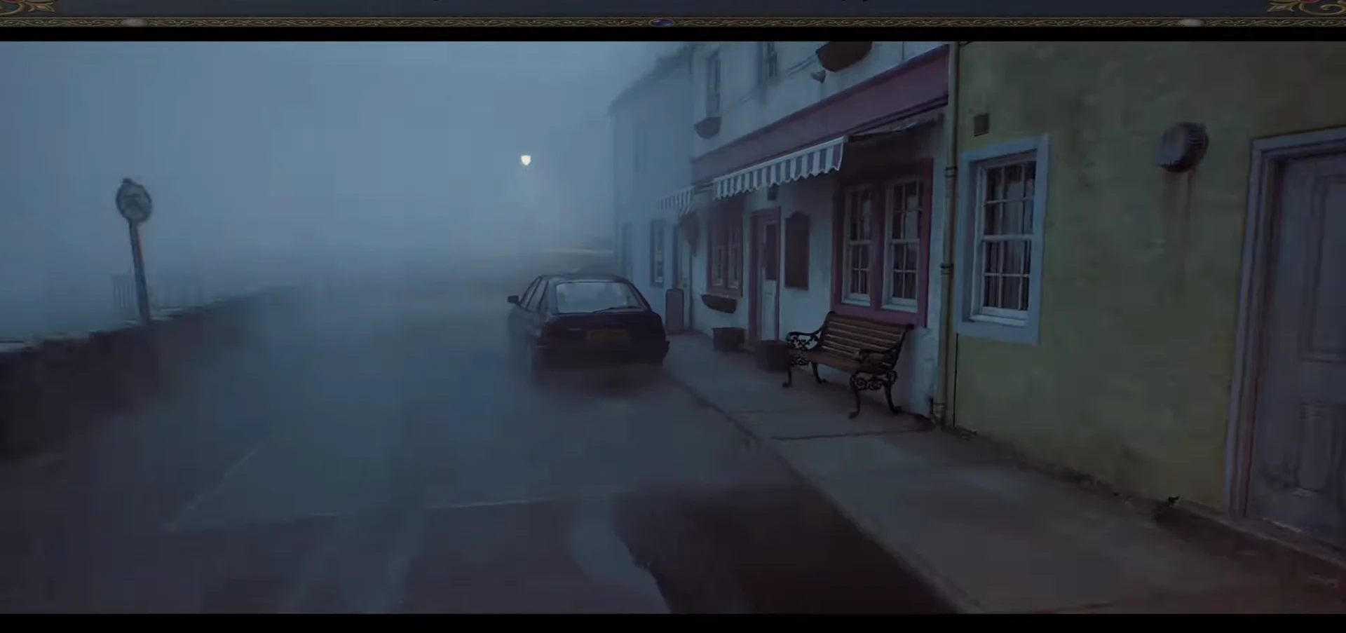 Navigating foggy town street