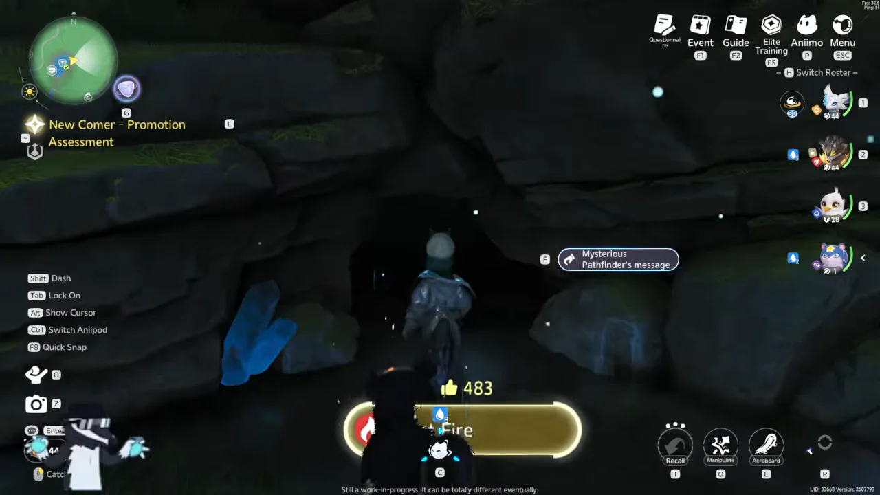 Navigating Cave Path