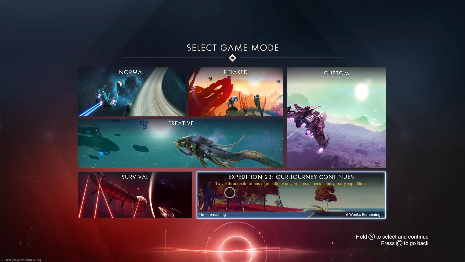 Save selection and expedition launch