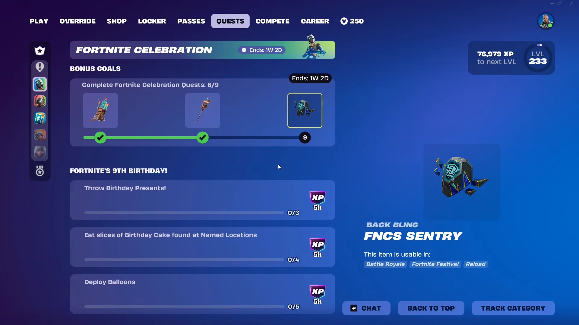 Celebration Quests Overview