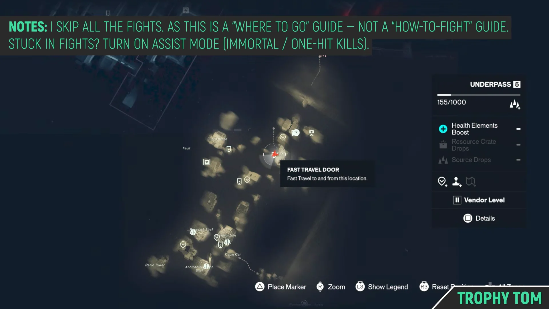 Map and Fast Travel Point