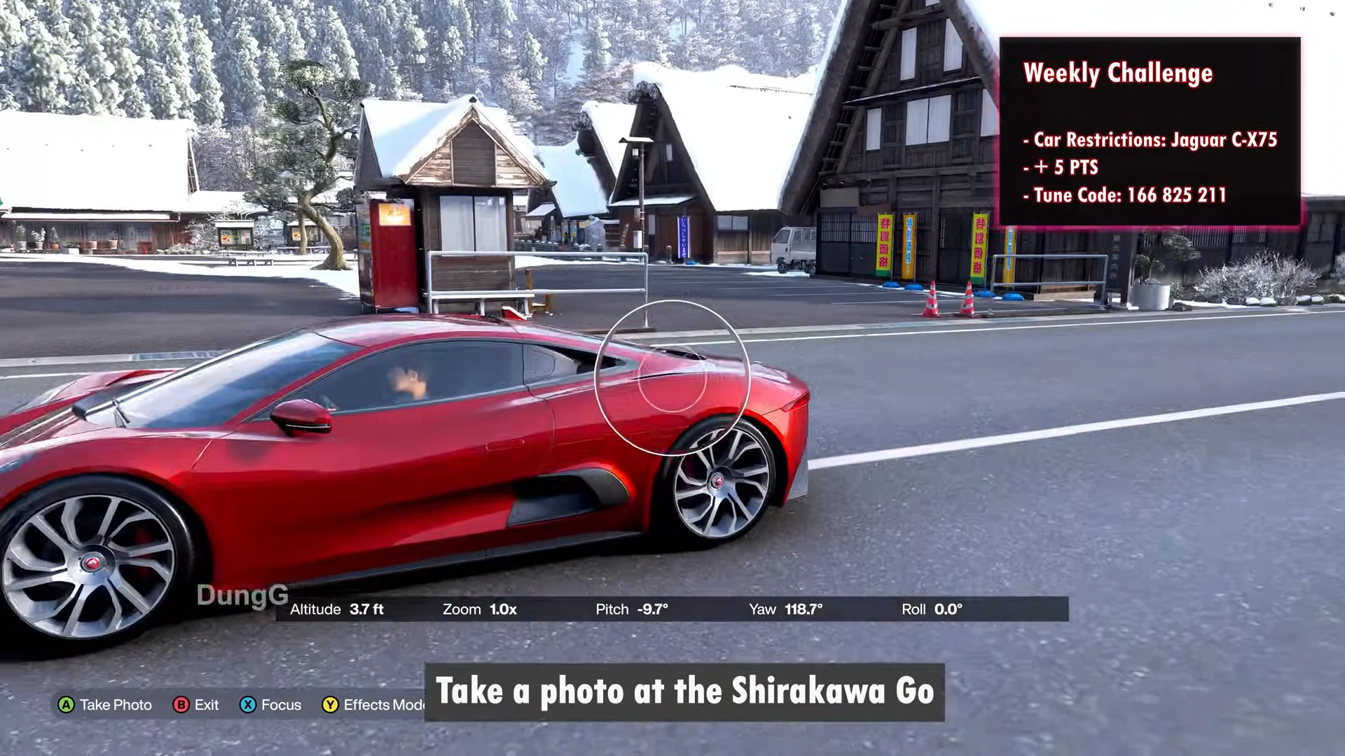 Entering Photo Mode at Shirakawa-go