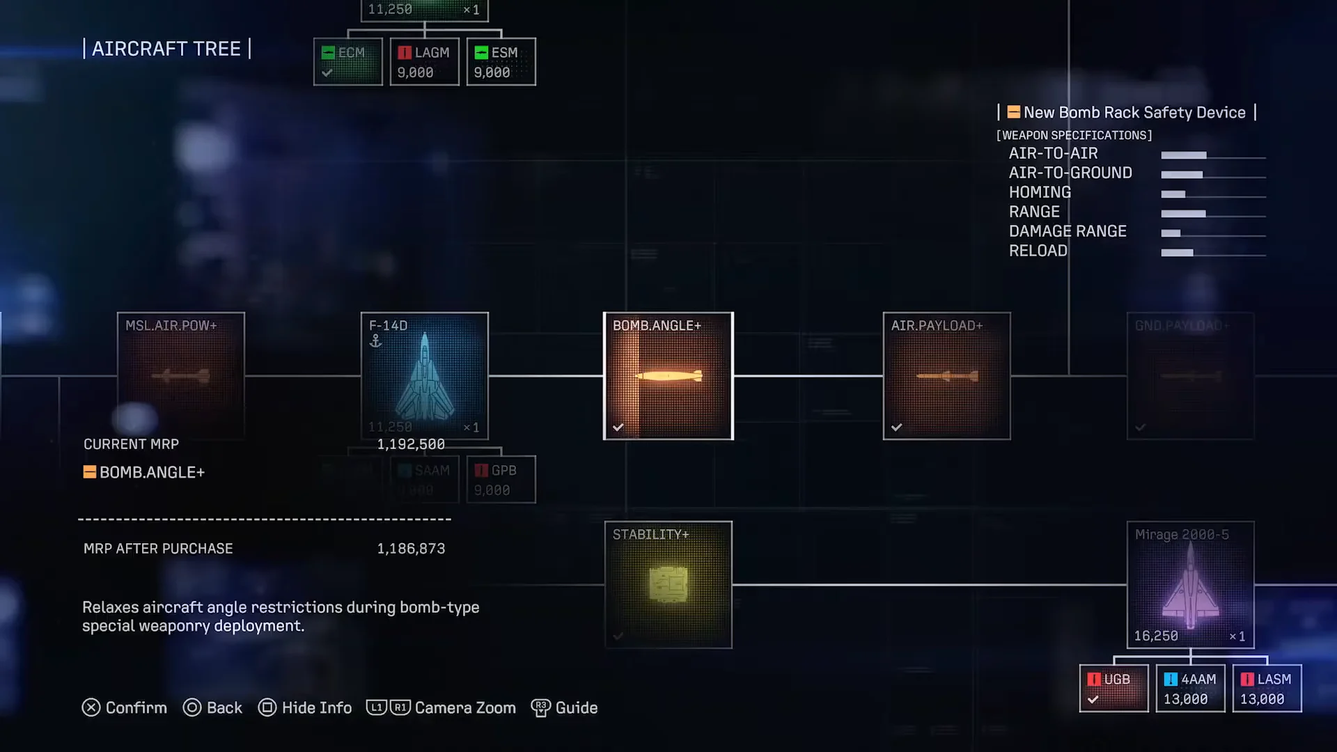 Aircraft Tree Menu