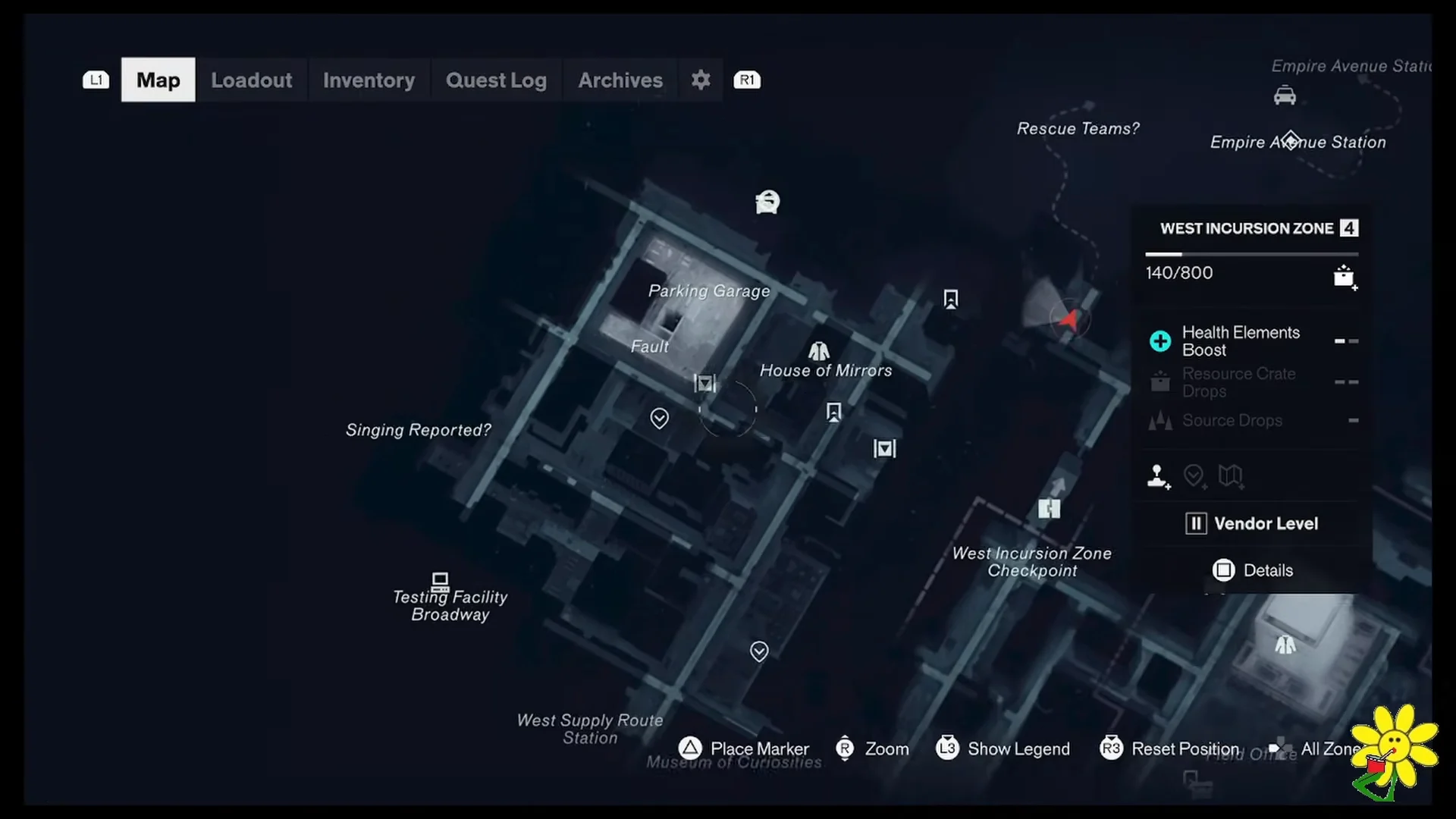 Starting Location & Map