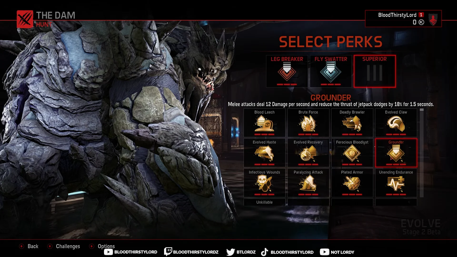 Perk Selection
