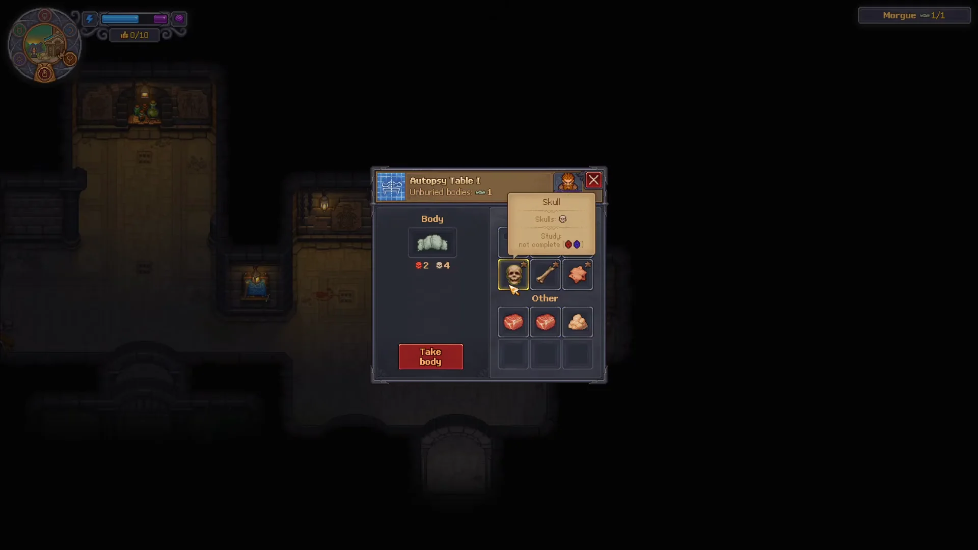 Autopsy Table Skull Mechanics