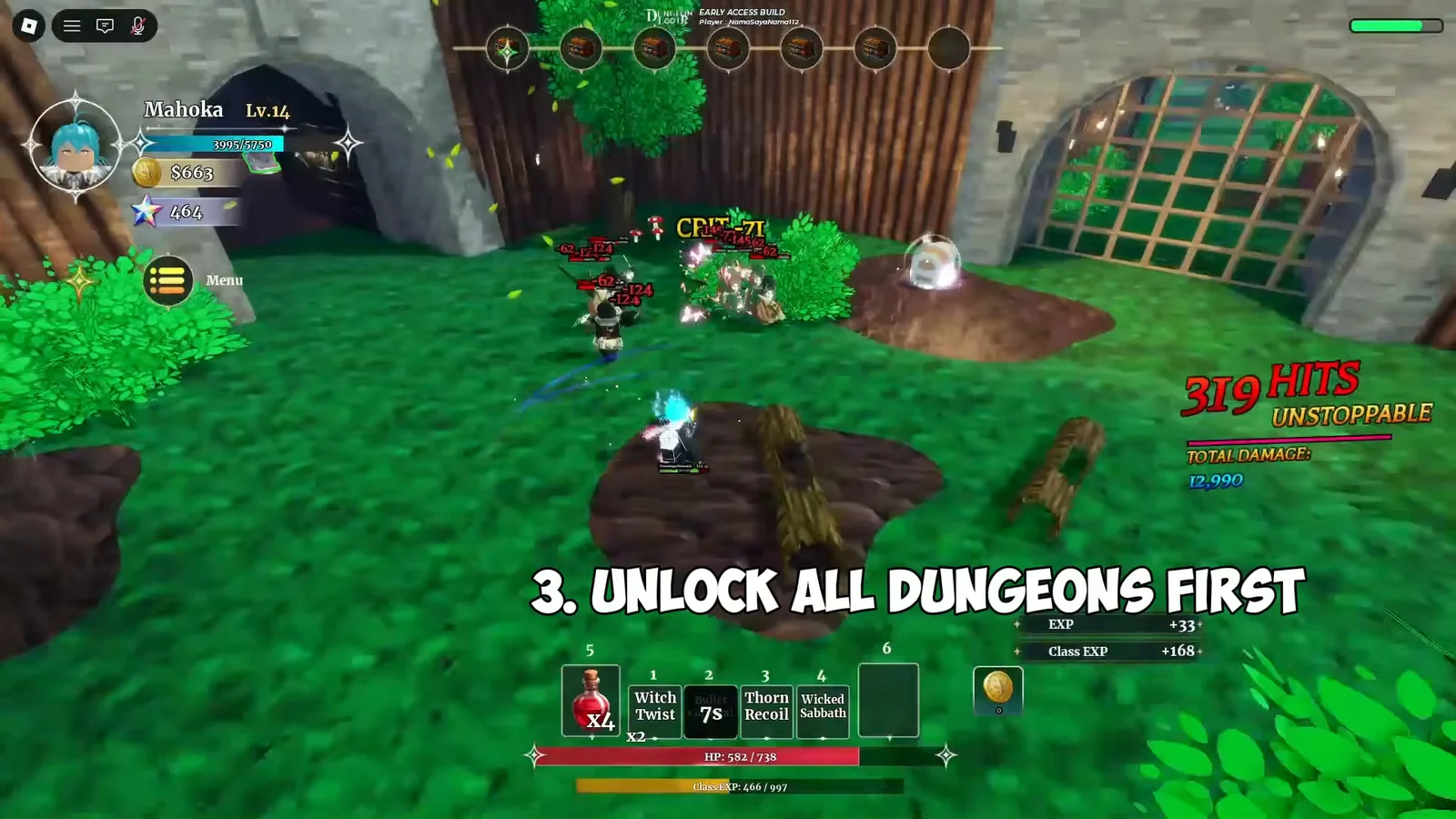 Tip 3: Unlock Dungeons First