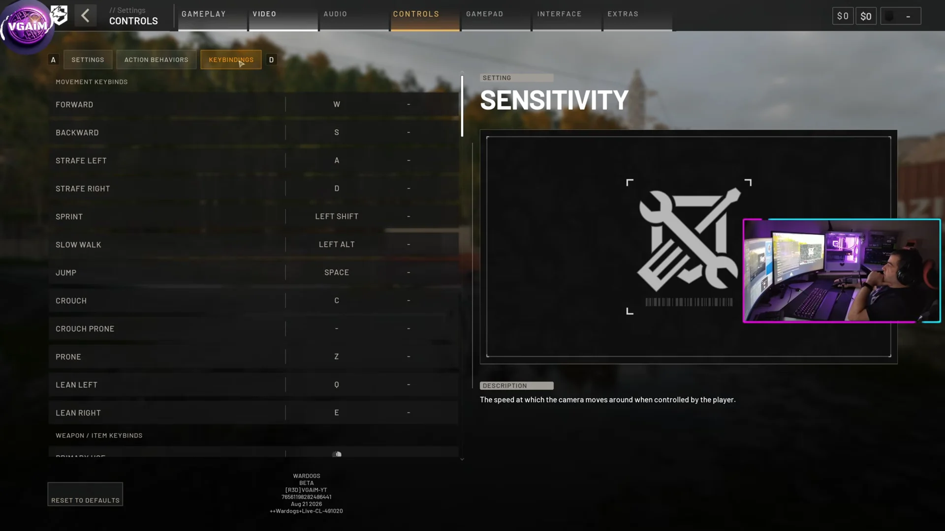 Accessing Control Settings
