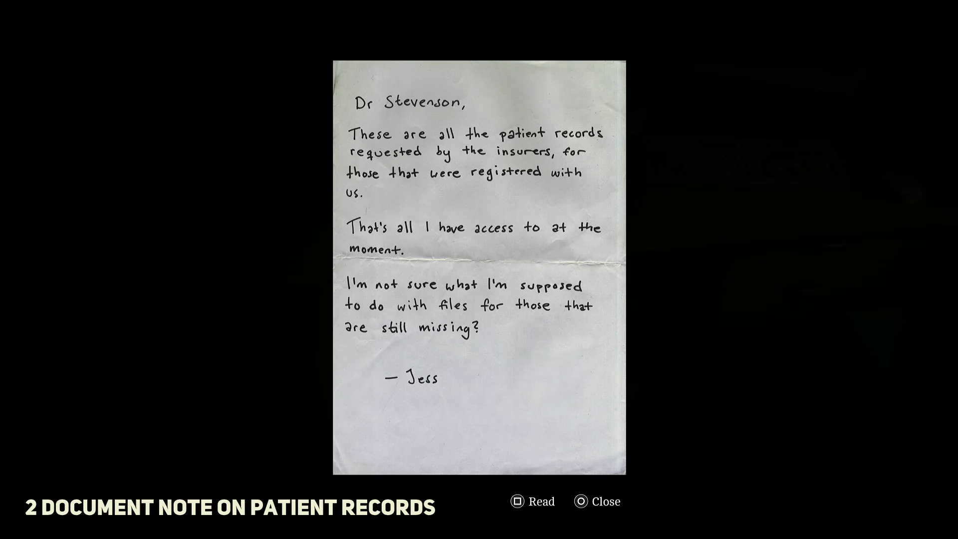 Document Note on Patient Records