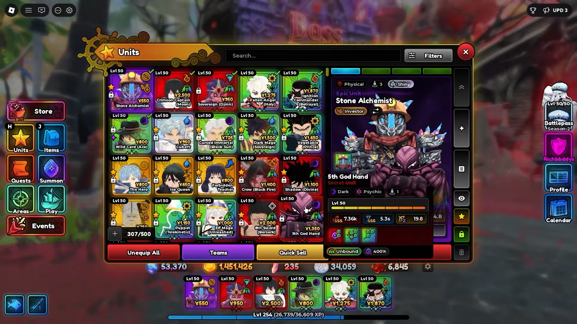 Unit Inventory & Team Setup