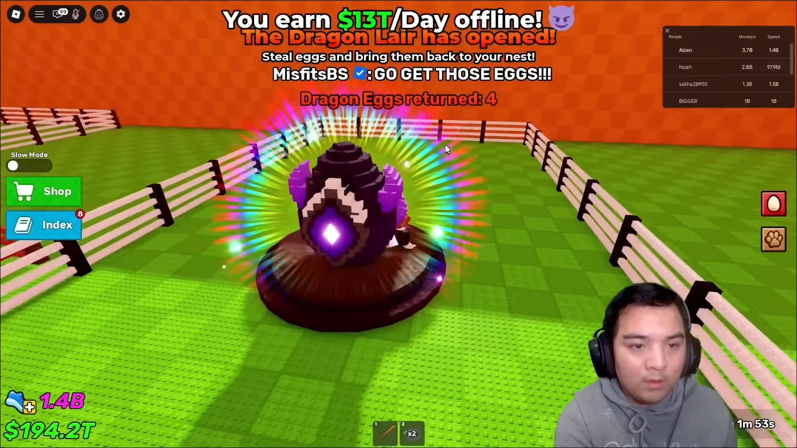 Seven eggs returned