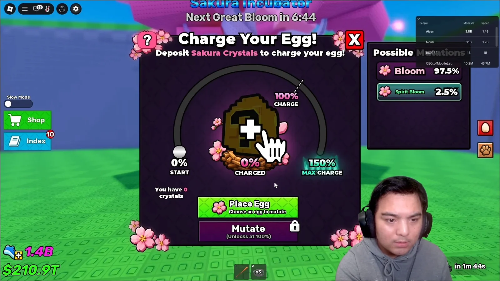 Sakura Incubator menu