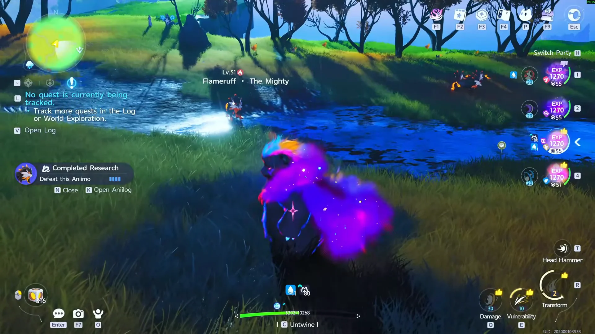 Farming Unbroken Flameruff Spirits