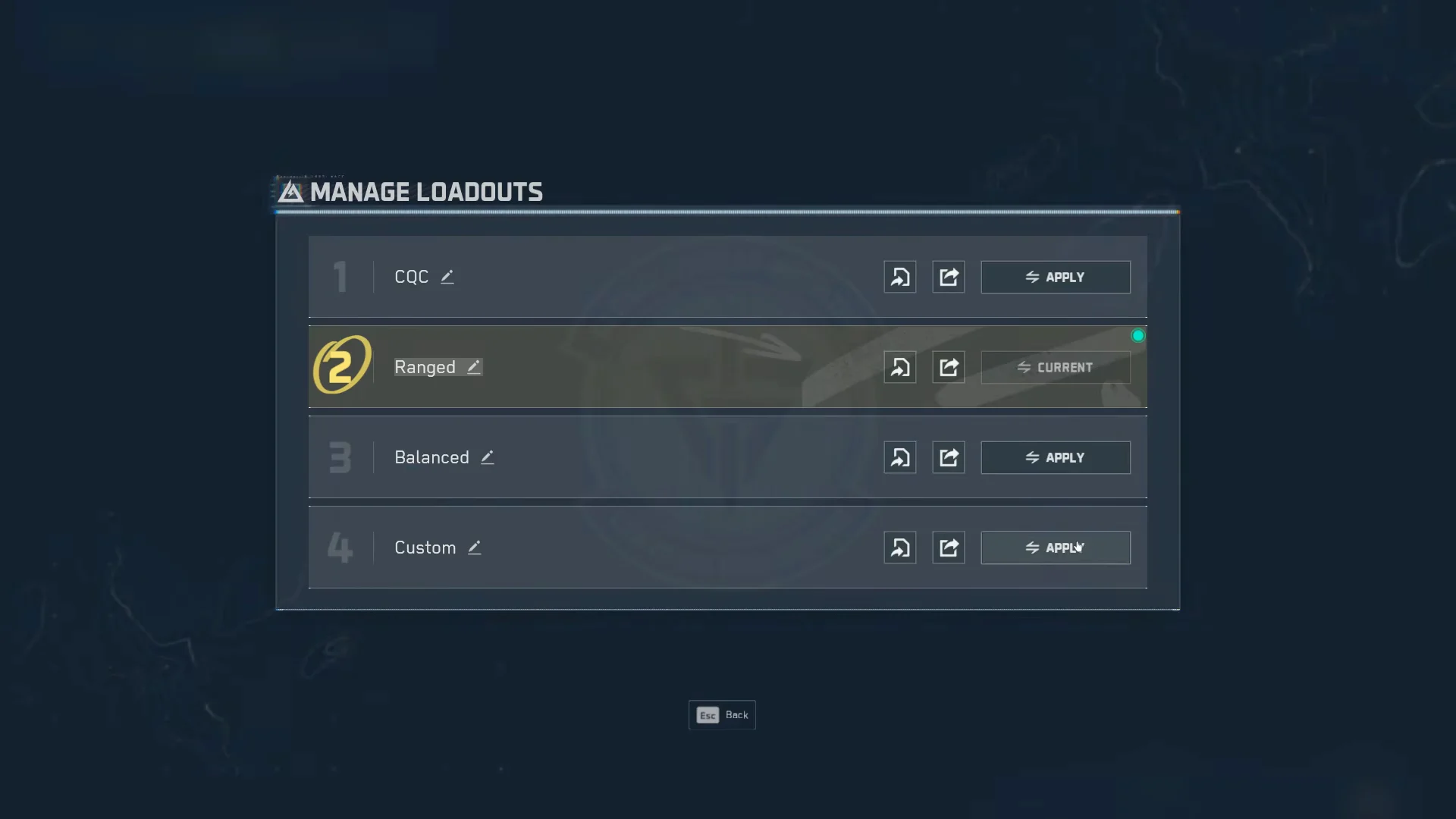Managing Loadouts