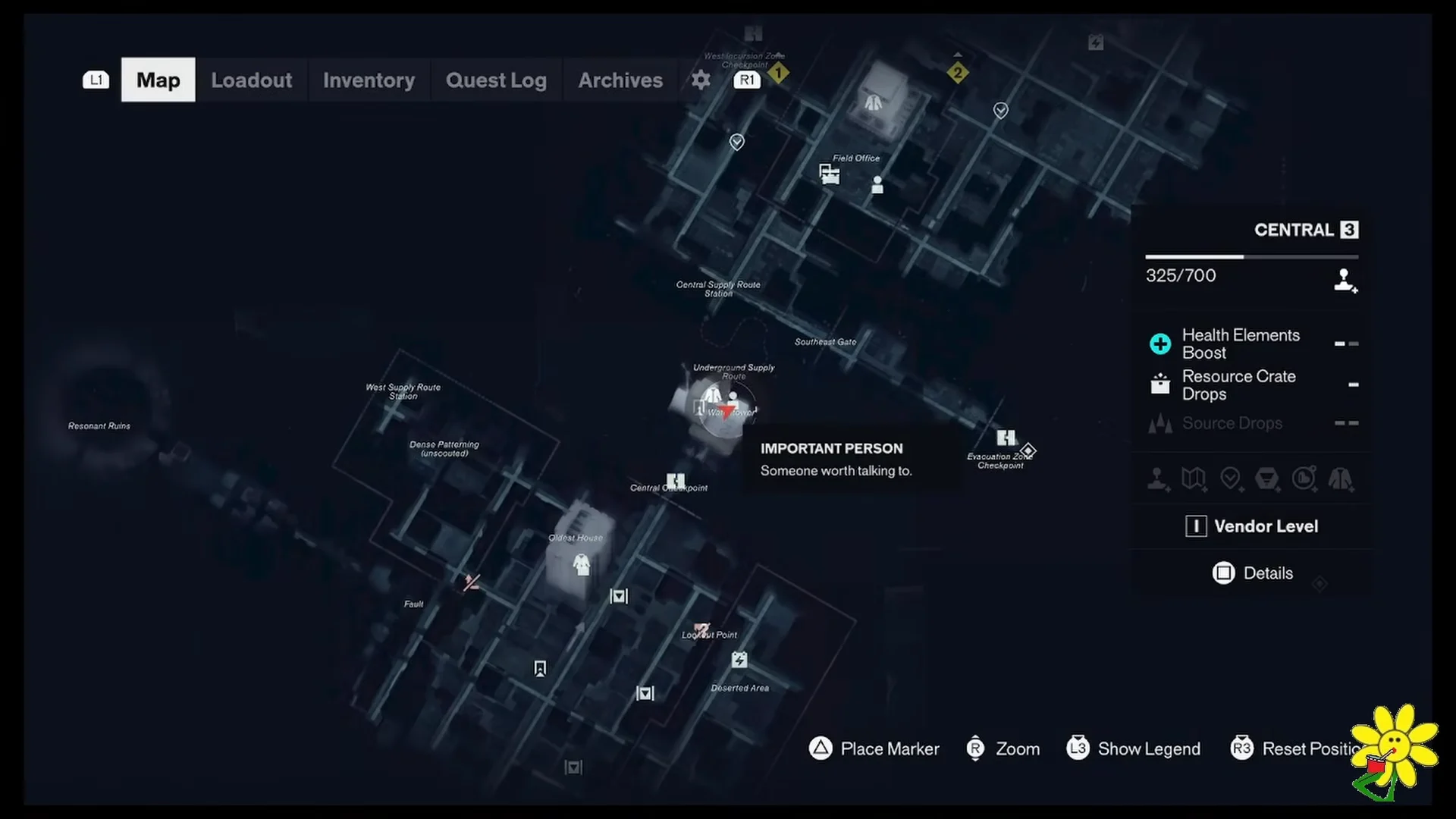 Map location of the Watchtower