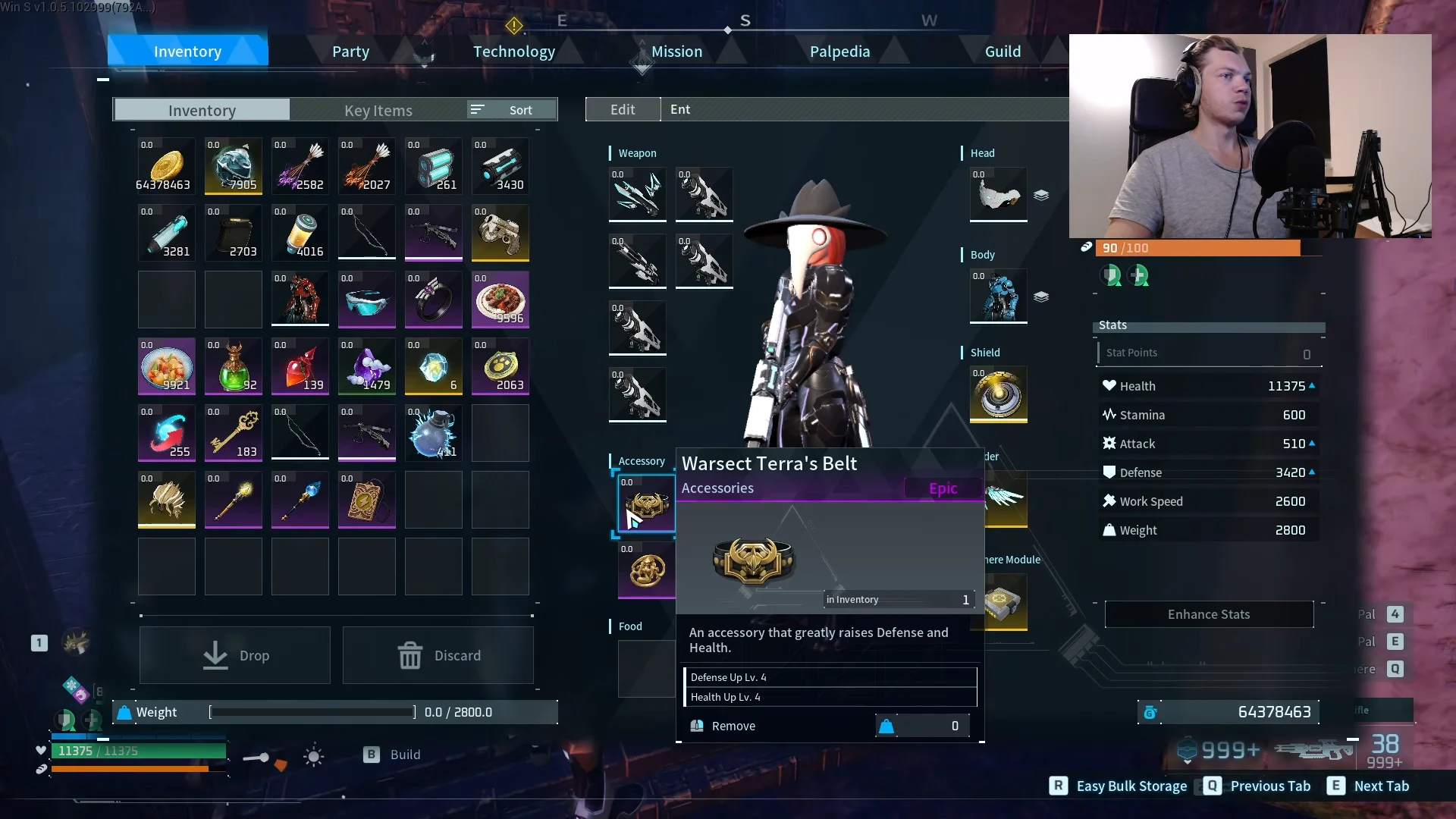 Player Equipment & Food Setup