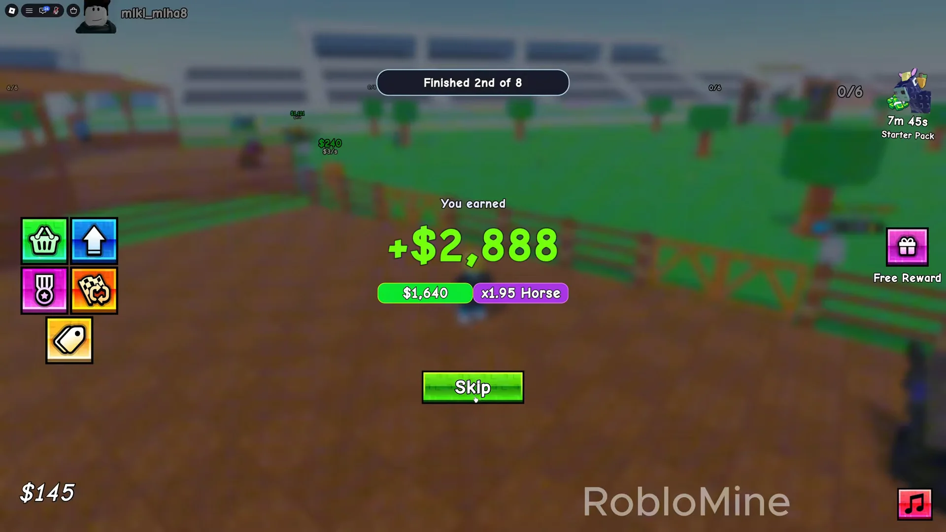 Second Race Victory Screen