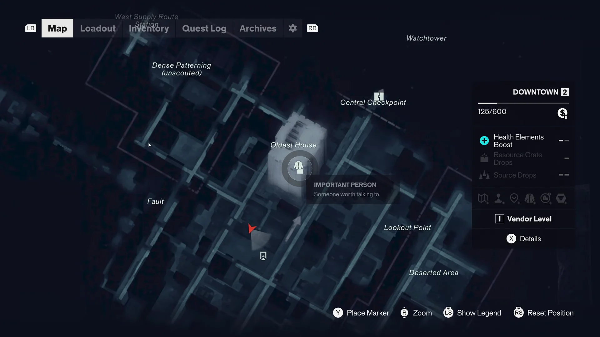 Viewing the Unlocked Zone Map