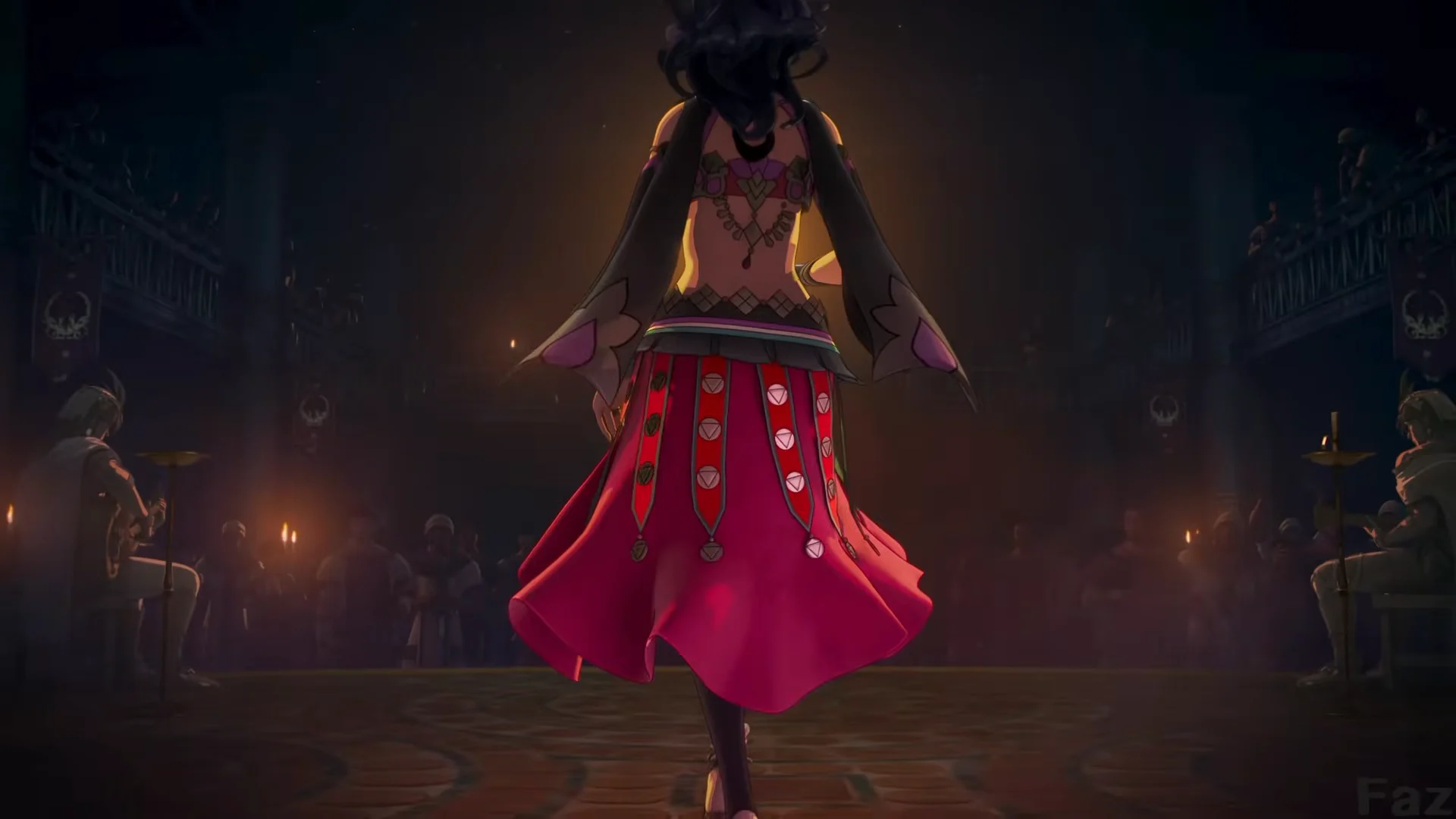 Dancer entering the stage