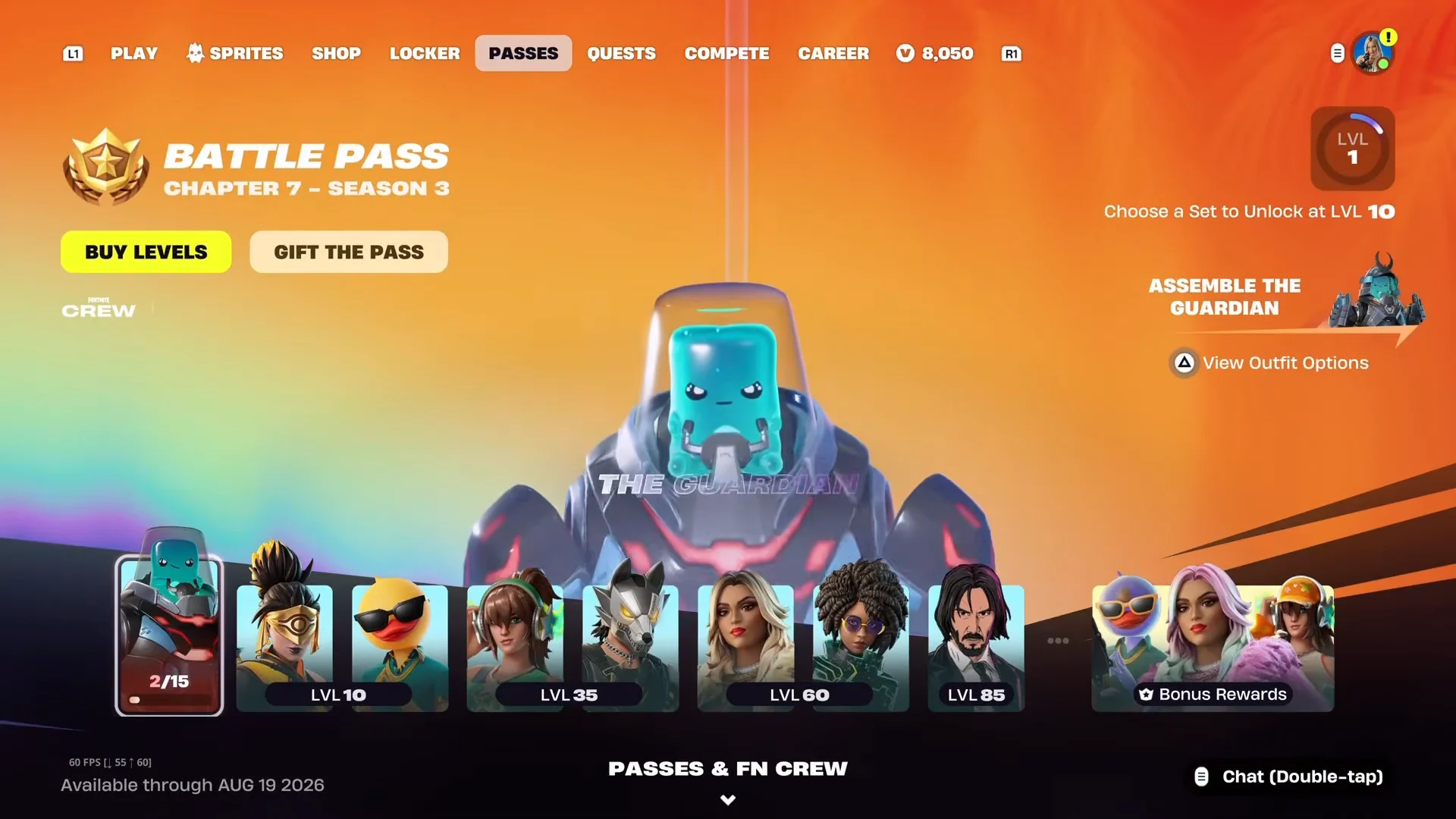 Battle Pass & Character Showcase