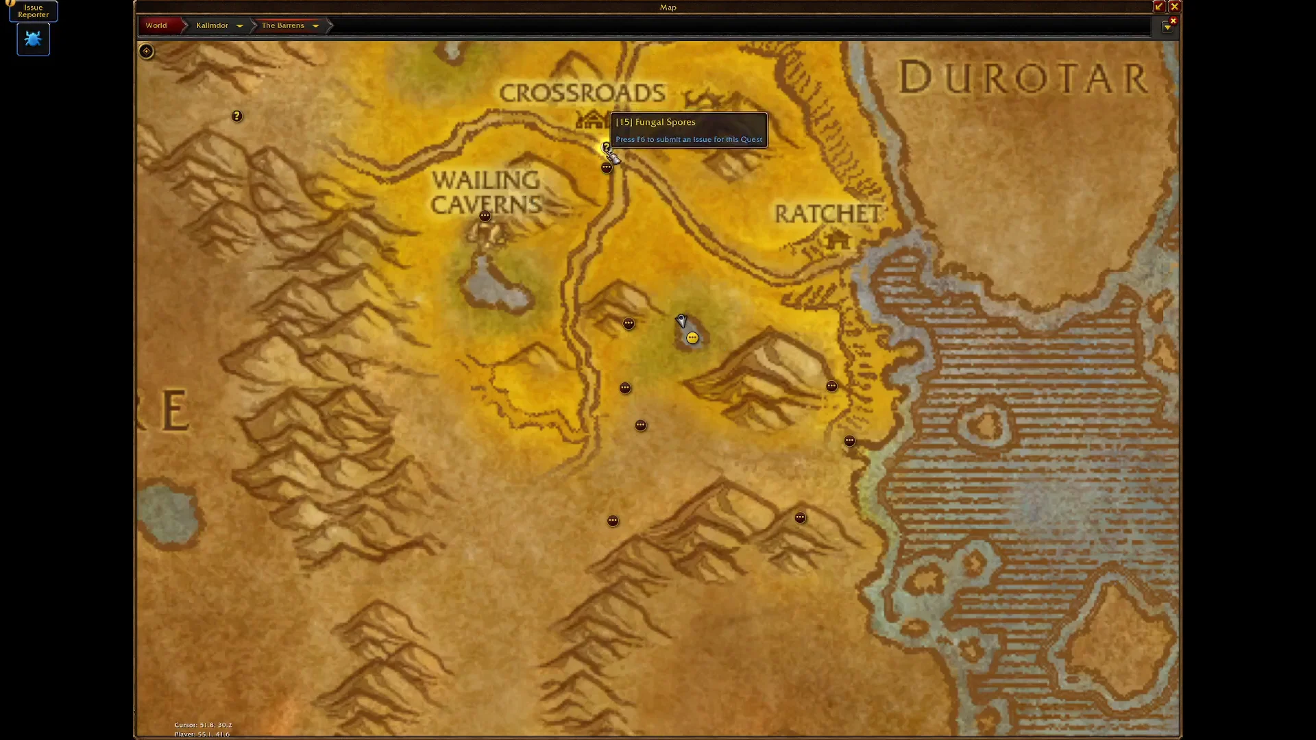 Zoomed map location