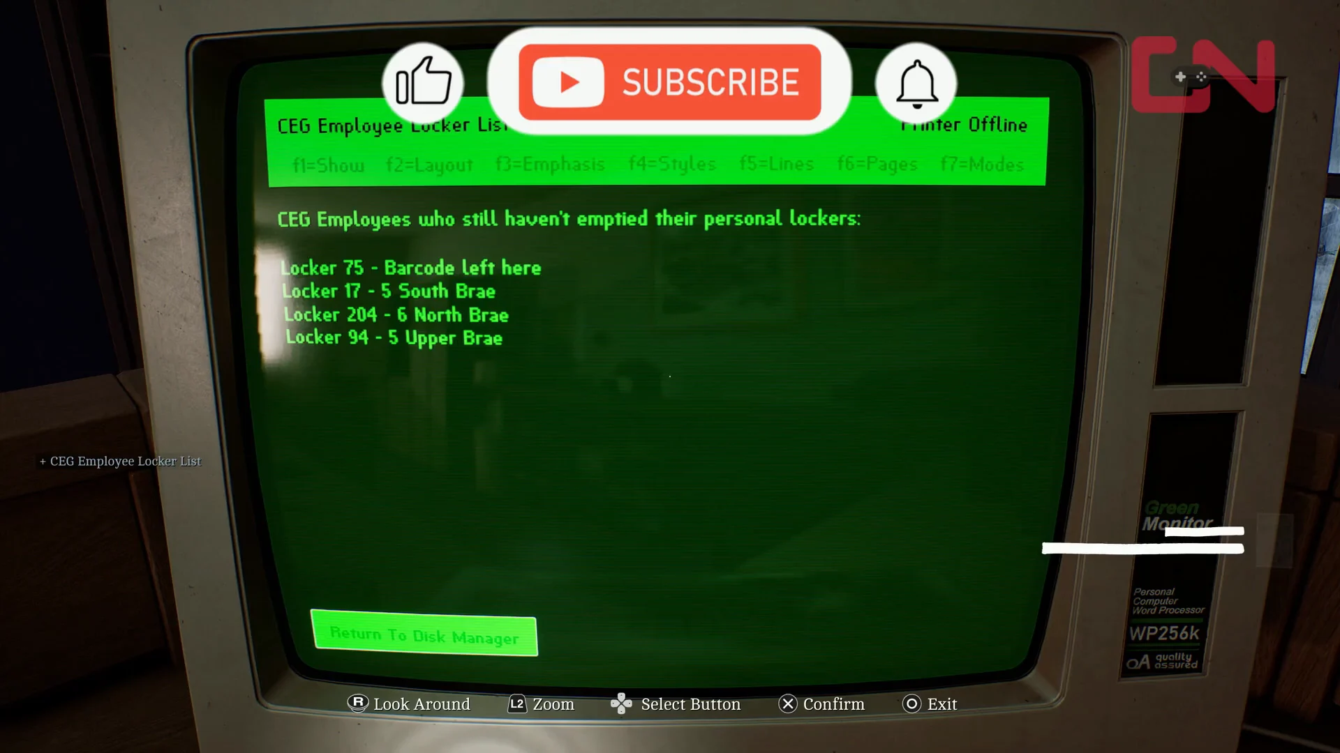Reading Employee Locker List
