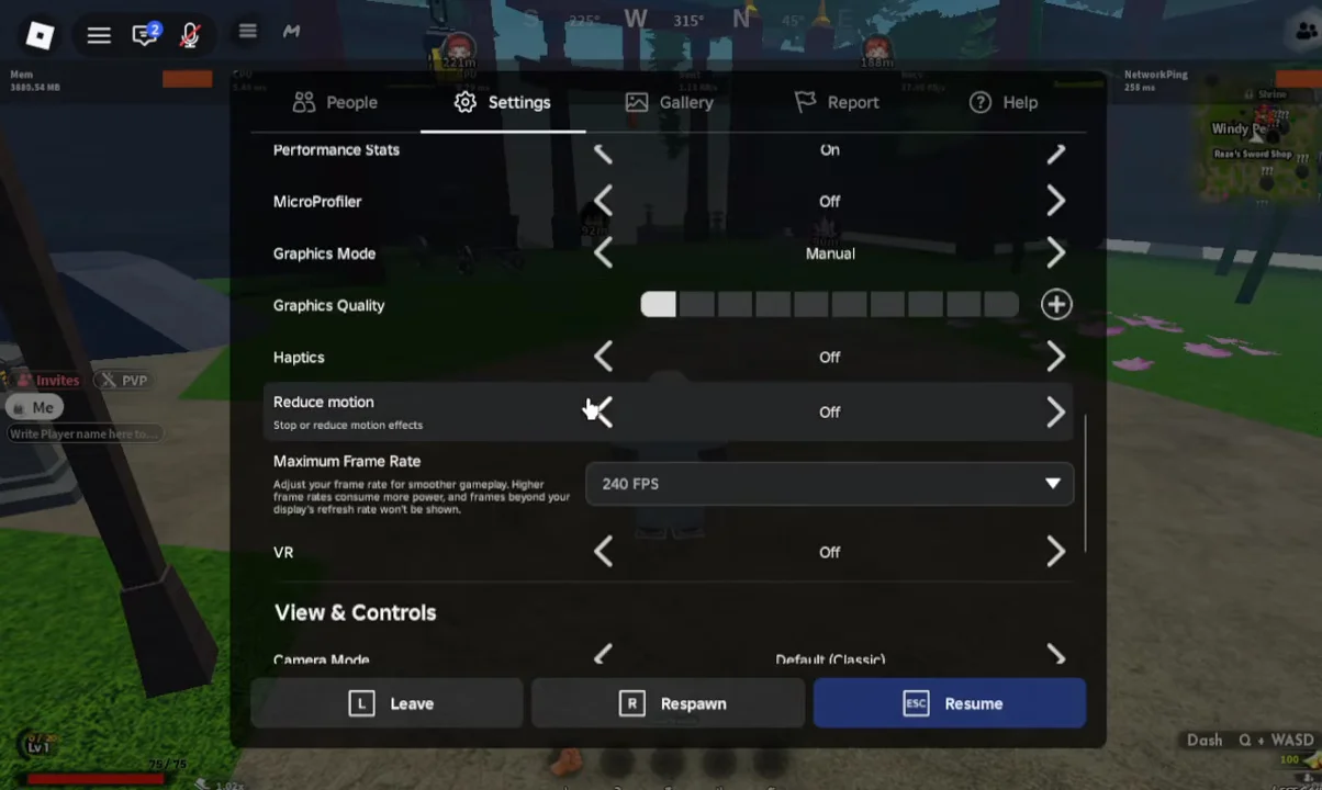 Setting Maximum Frame Rate