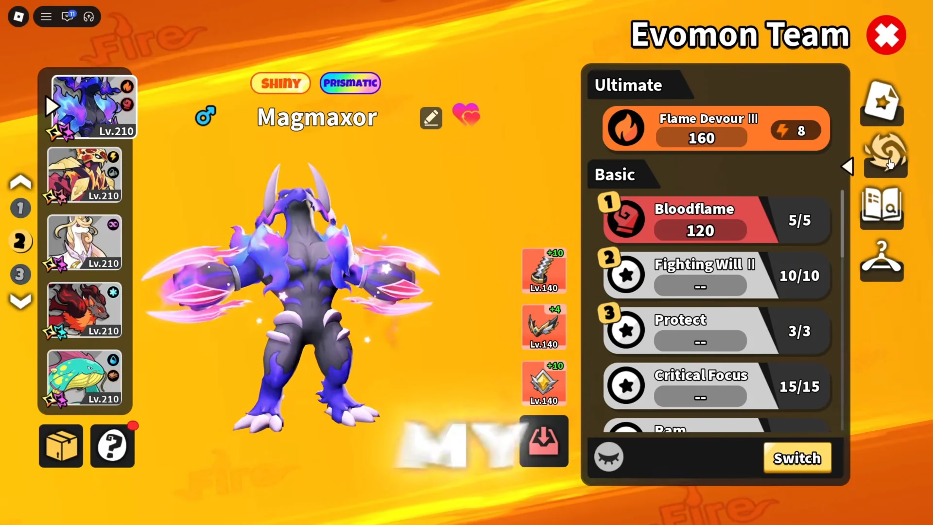 Team Lineup & Move Sets Overview