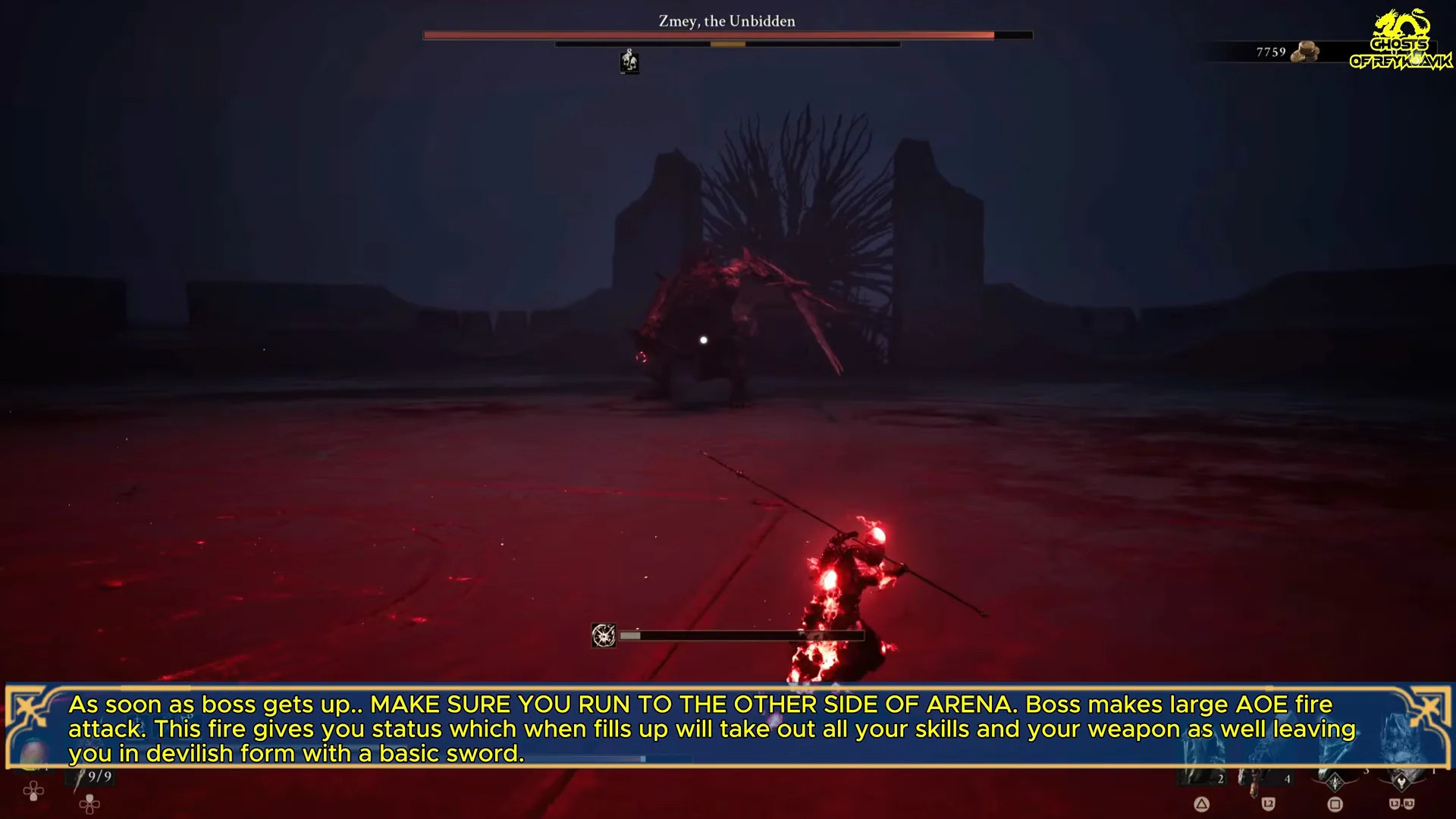 Avoiding Flame AOE