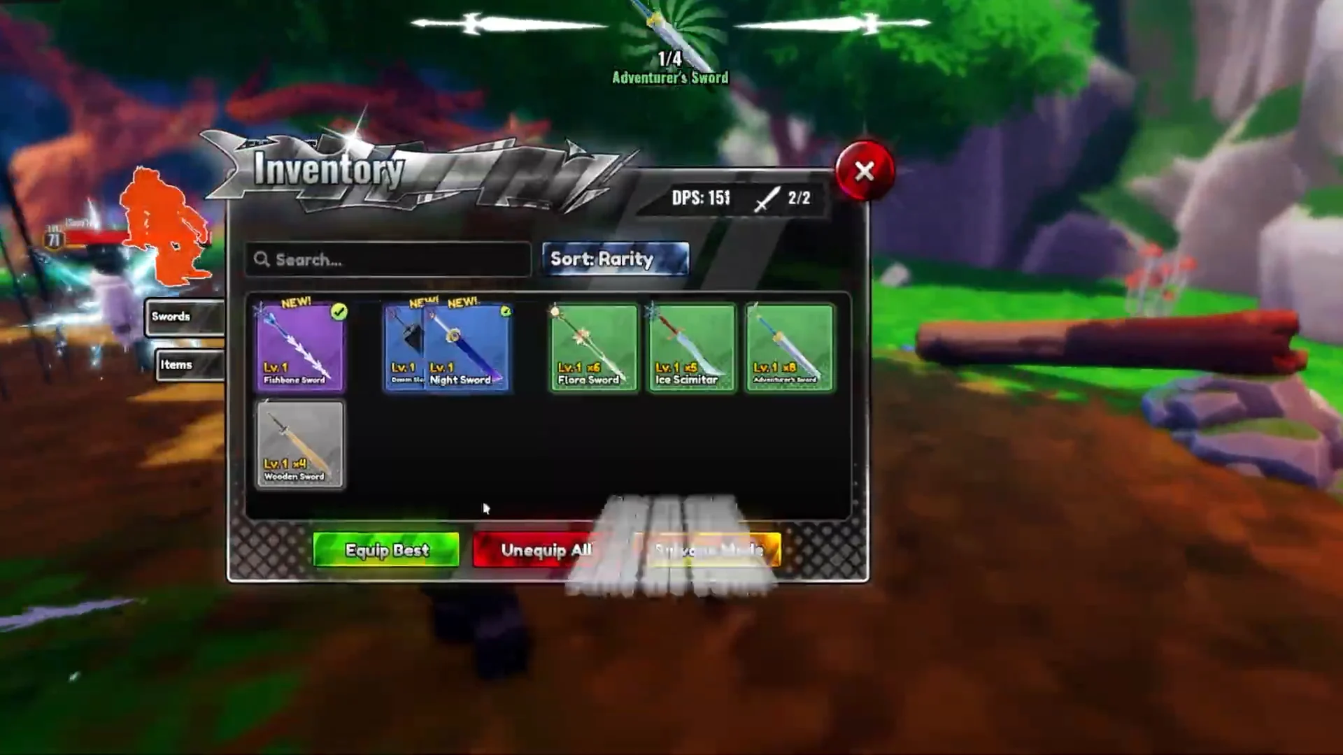 Equipping Best Swords