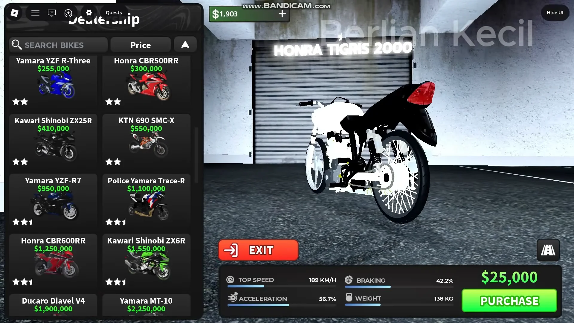 Dealership Menu
