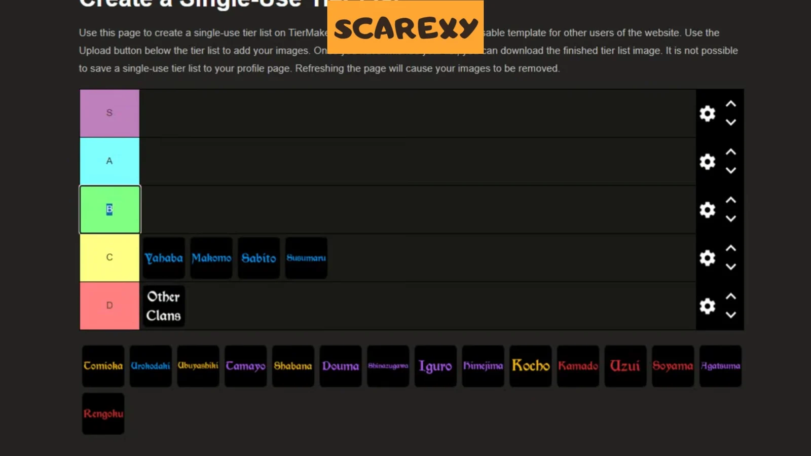 D and C Tier Clans