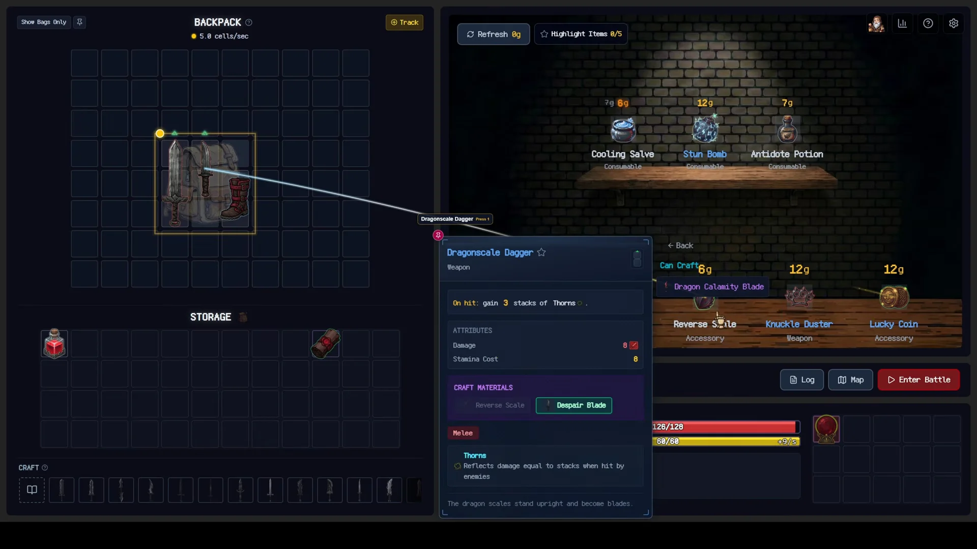 Floor 2 Shop: Upgrading Weapons
