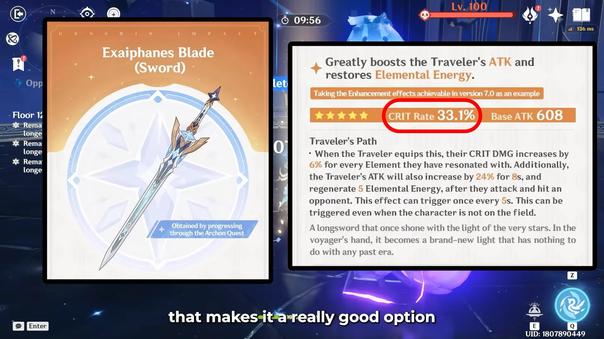 Exaiphanes Blade Weapon Option